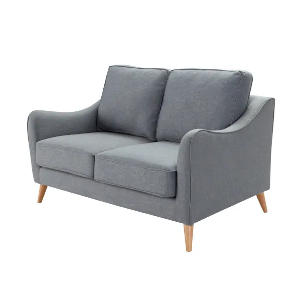 Pohovka Venuste denim blue/brown pre 2 osoby