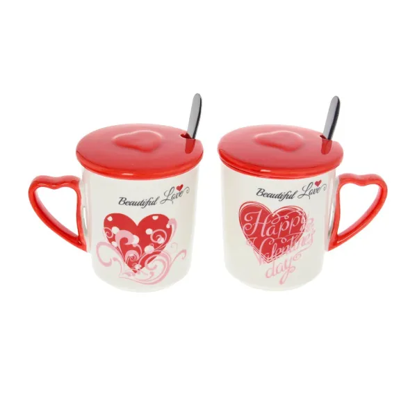 Sada hrnčekov Beautiful Love I z przykrywką 350ml
