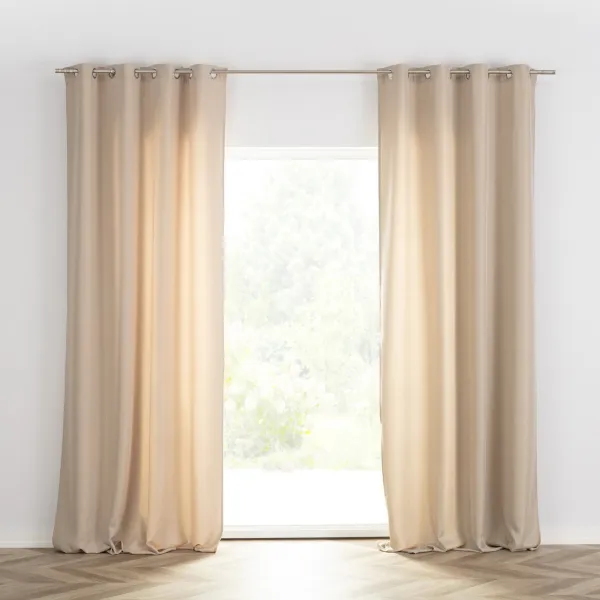 Záves BASIC s kolieskami 140x280 cm béžovy 1 ks.