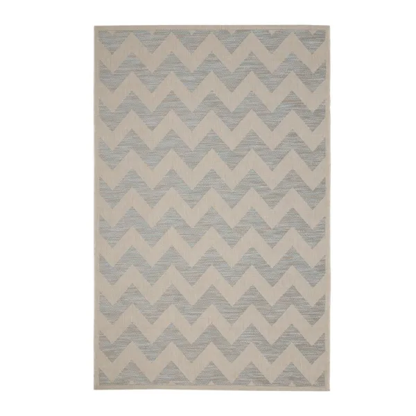 Koberec Modern Chevron beige/ice blue 160x230 cm