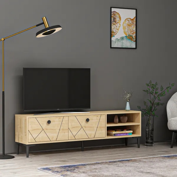 EMERALD TV stolík na nožičkách, dub
