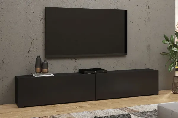 EMMA 40 moderný tv stolík čierna/ dub wotan