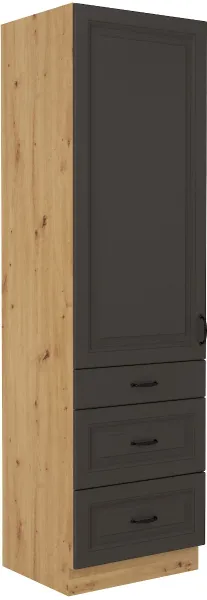 STELLA 60 DKS vysoká skrinka, šedá/dub Artisan