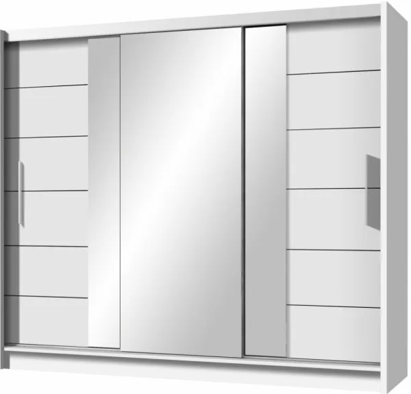 LISBONE 2 šatníková skriňa 250cm biela