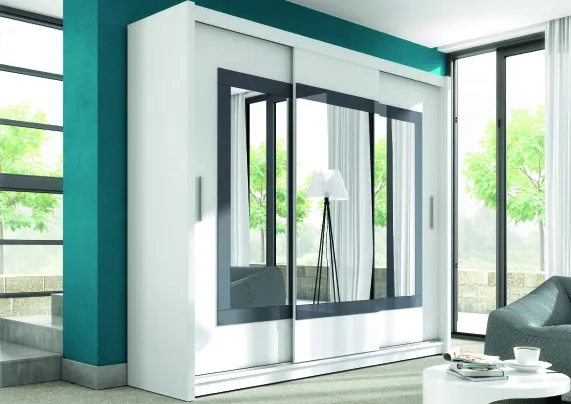 RESTON 250 šatníková skriňa biela 250cm