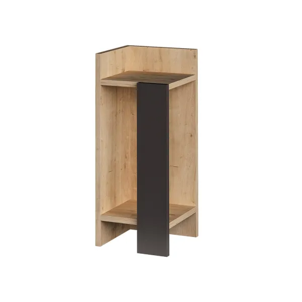 Ľavý nočný stolík 60x25x27cm antracitový-dub