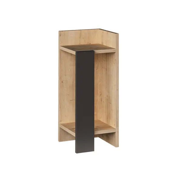 Nočný stolík s pravou stranou 60x25x27cm Antracit-Dub