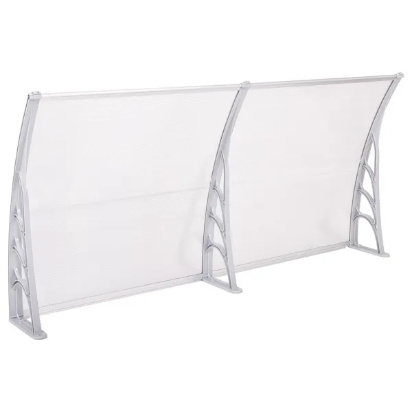 Plastová strieška v rôznych veľkostiach a farbách-Biela-240x90 cm