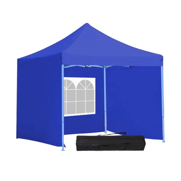 Záhradný pavilón-modrý+bočné steny+prenosná taška-2,9x2,9 m
