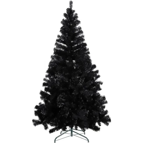 Čierny umelý vianočný stromček, 180 cm 708 vetiev