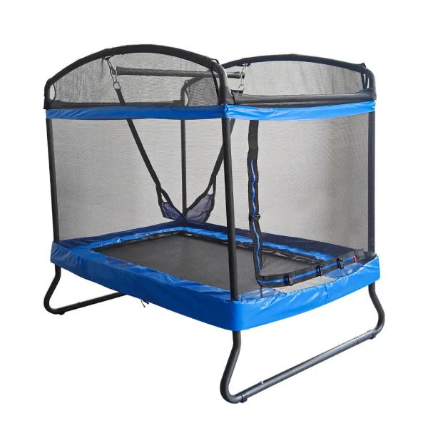 Trampolína pre deti so hojdačkou a bezpečnostnou sieťou