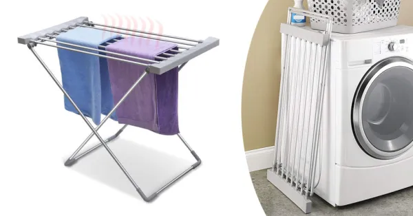 Elektrický sušiak na prádlo 120 W s 8 vykurovacími tyčami