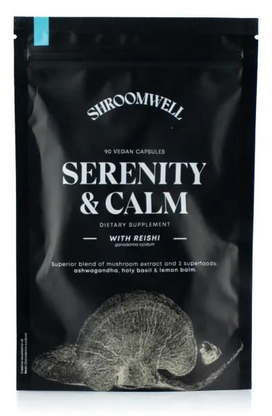 Shroomwell SERENITY & CALM kapsule s Reishi & superpotraviny 90pcs
