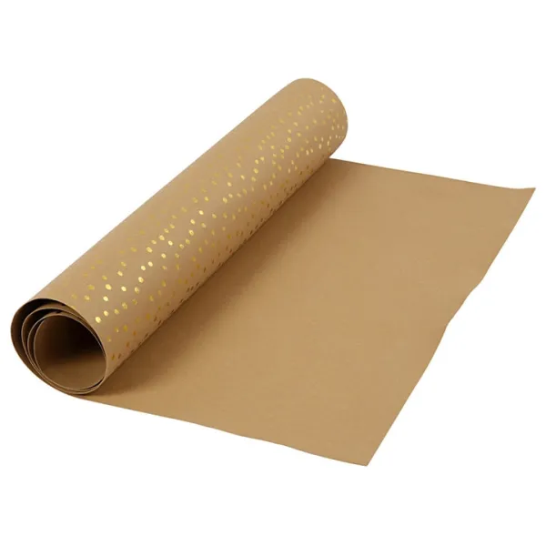 Papier z umelej kože - golden dots