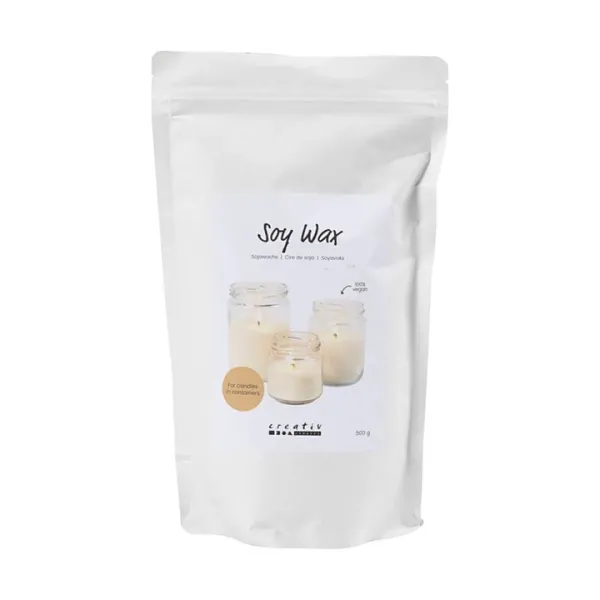 Krémový sójový vosk na sviečky v nádobách - 500 g