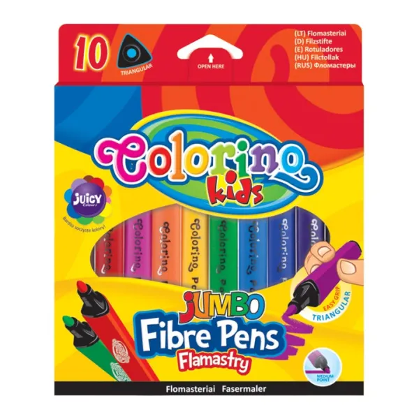 Trojhranné JUMBO fixky Colorino 10 ks