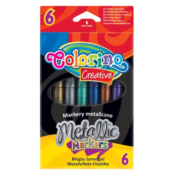 Metalické fixky Colorino 6 ks