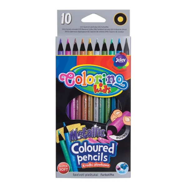 Metalické farbičky Colorino 10 ks