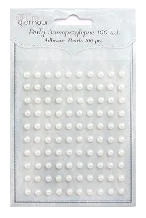 Dekoračné perličky 5 mm 100 ks - slonovinová