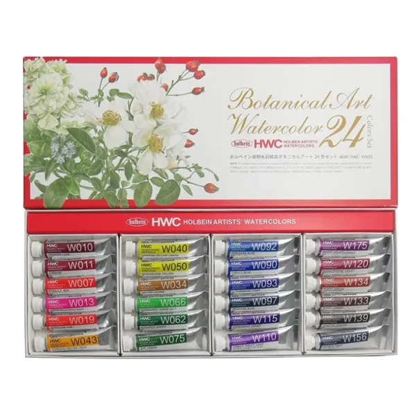 Sada akvarelových farieb Botanical - Holbein / 24 x 5 ml