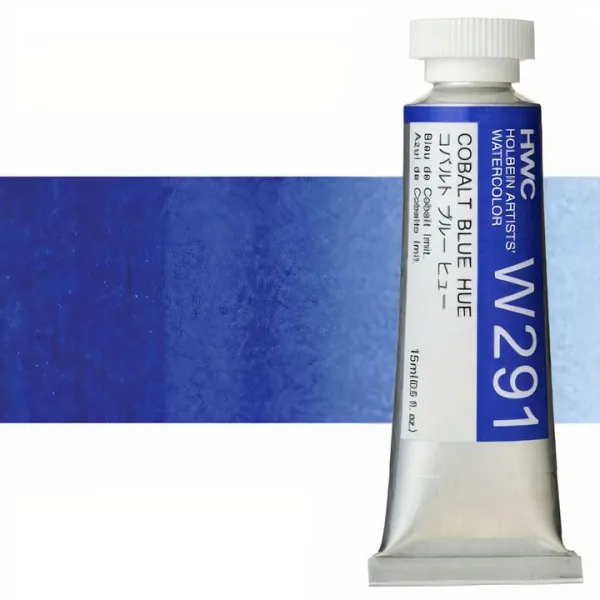 Profesionálne akvarelové farby Holbein Artists 15 ml  | modré odtiene - kobaltová modrá hue