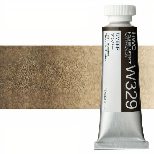 Profesionálne akvarelové farby Holbein Artists 15 ml  | hnedé odtiene - umbra