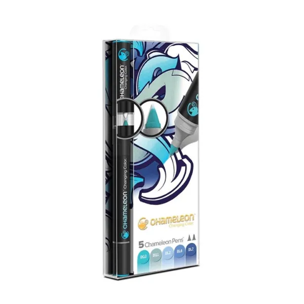 Popisovače Chameleon - Blue Tones / sada 5 ks