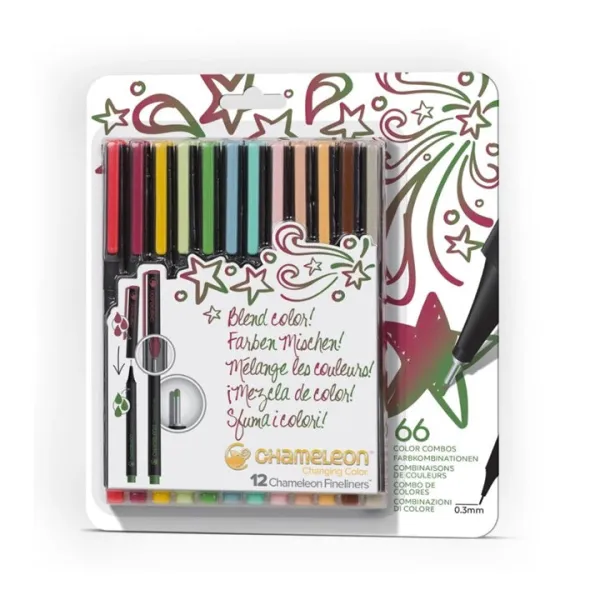 Popisovače Chameleon - Designer Colors / sada 12 ks
