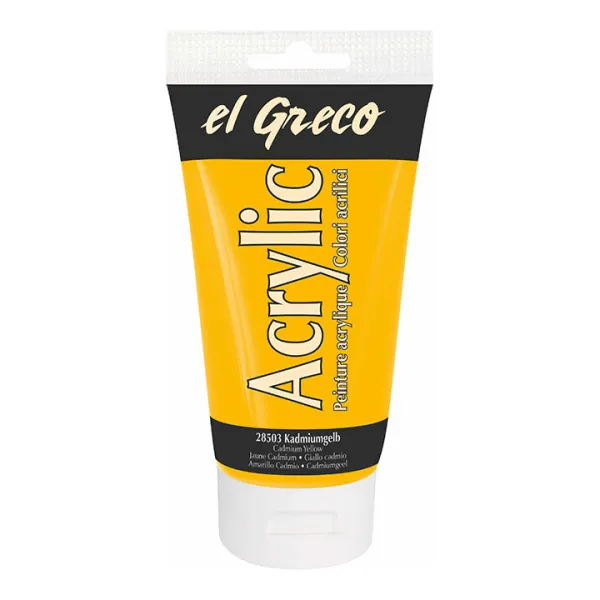 Akrylová farba El Greco 150 ml - Cadmium žltá