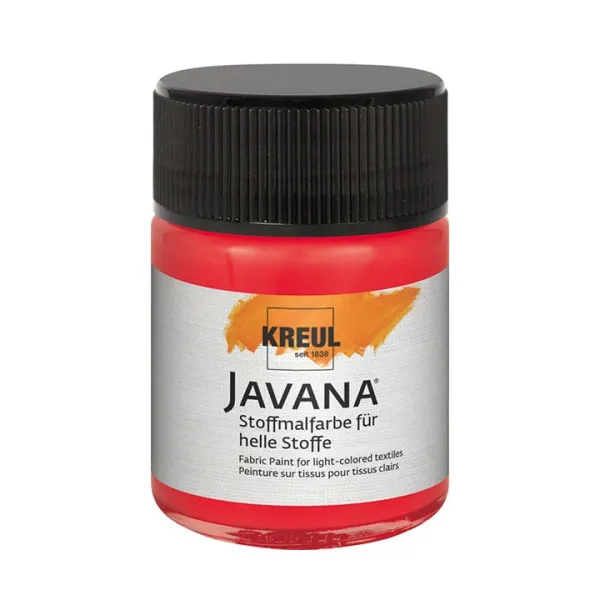 Farba na svetlý textil JAVANA 50 ml - svetločervená