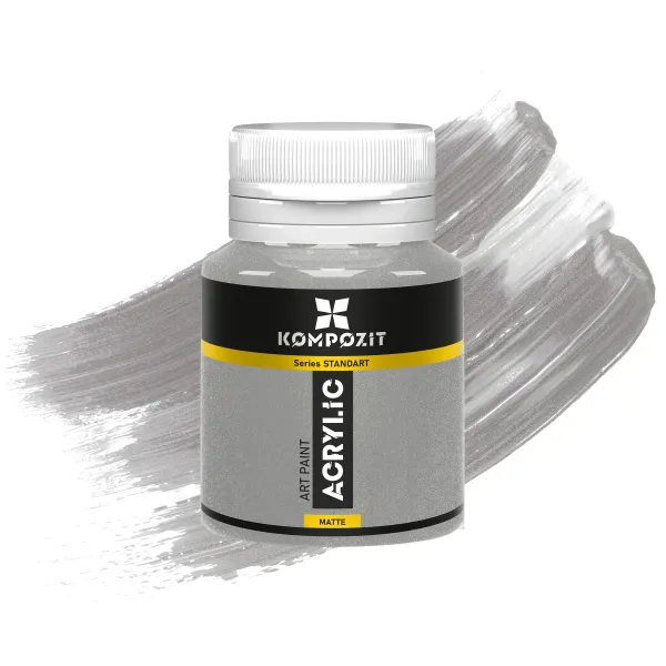 Akrylová farba STANDART Kompozit Metallic 20 ml - 91 Strieborná