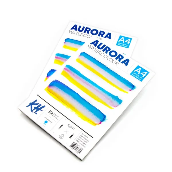 Akvarelový blok AURORA cold press - 12 listový - A5