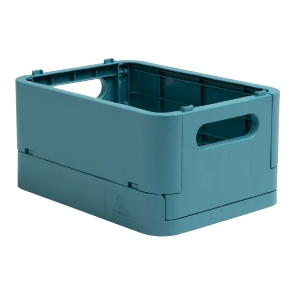 Skladací úložný box  SKANDI recyklovaný  PP MINI - petrolejová