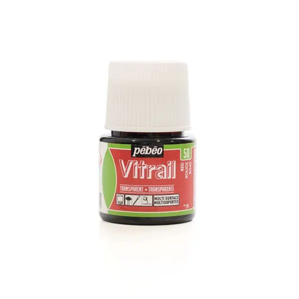 Farba na sklo Pebeo Vitrail 45 ml - červená