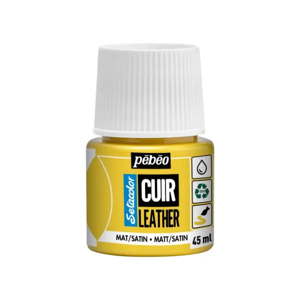 Farba na kožu Pebeo Setacolor matt/satin 45 ml - živá žltá