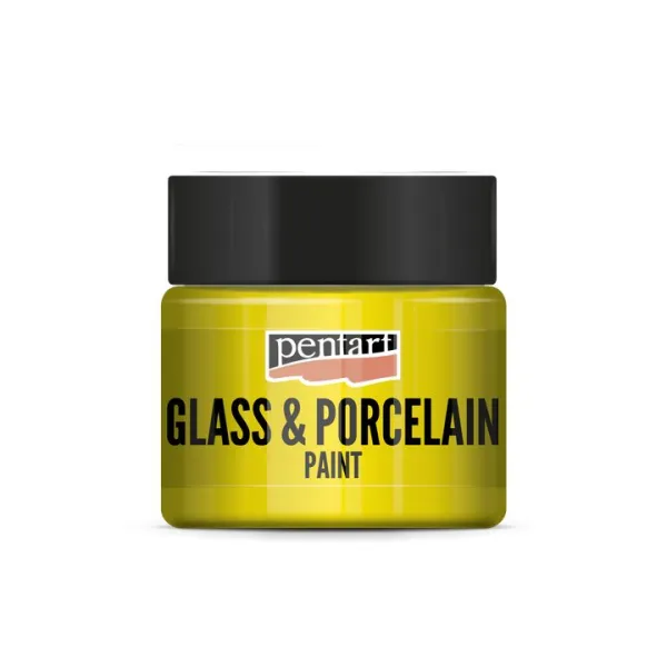 Farba na sklo a porcelán PENTART - 30 ml - 21335 - žltá