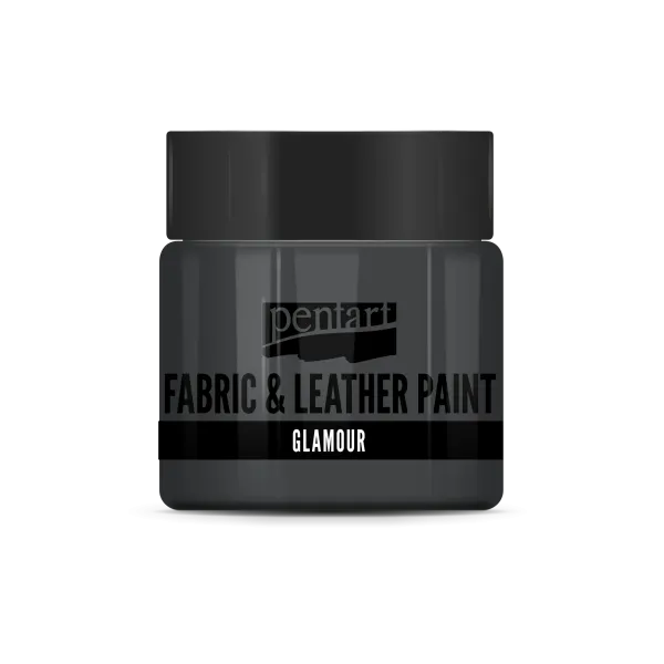 Pentart glamour farba na textil a kožu 50 ml - starostrieborná