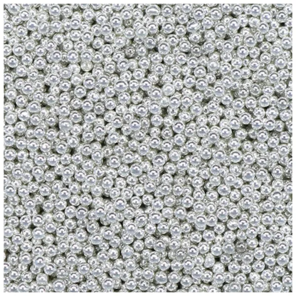 Drobné sklenené guličky Pentart 40 g - strieborná
