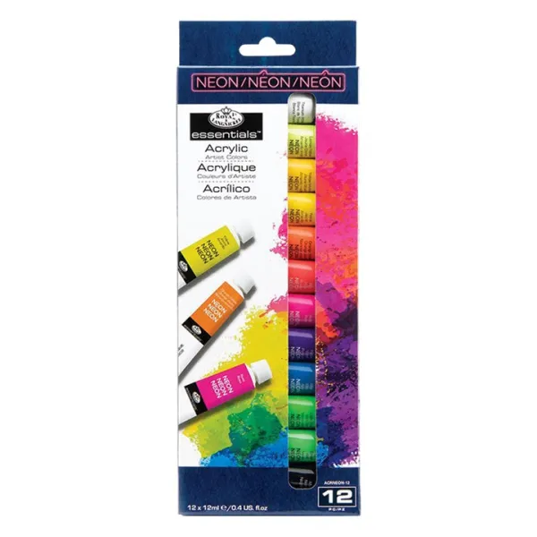 Neónové akrylové farby Royal & Langnickel 12 x 12 ml