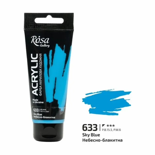Acrylic paint, 60 ml, ROSA Gallery - 612 Zelená stredná