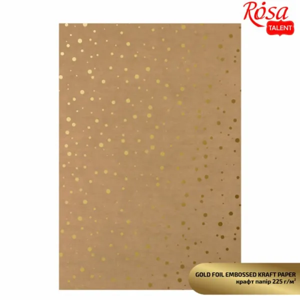 Papiere na scrapbooking s metalickými prvkami A4 - zlaté bodky