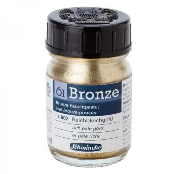 Metalický prášok Oil-Bronze Schmincke 50 ml - 15 802 svetlozlatá sýta
