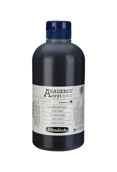 Akrylová farba Schmincke AKADEMIE Acryl color 500 ml - 771 Lampová čierna