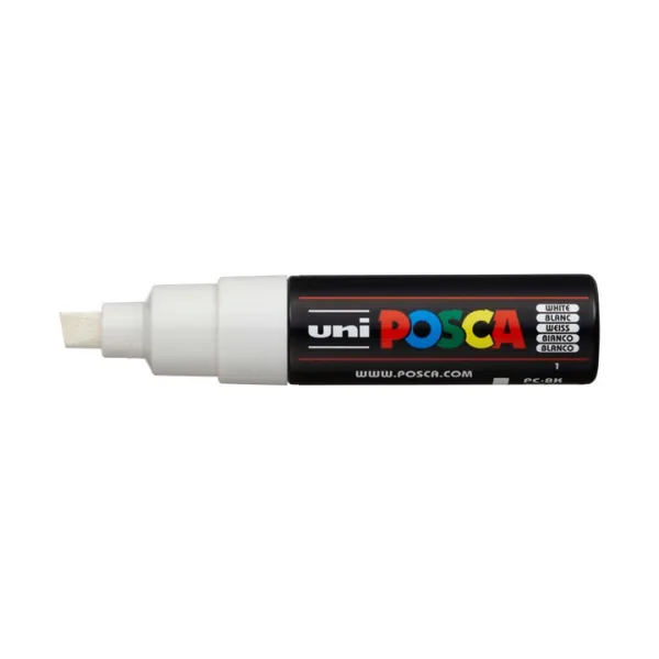 Popisovač UNI POSCA PC-8K 8 mm - biela (1)