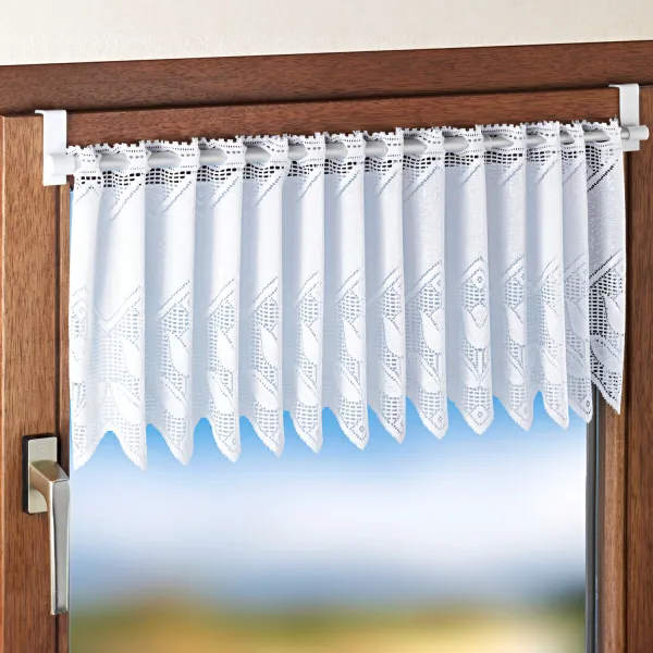 Záclonová tyč + 2 háčiky 90-130 cm