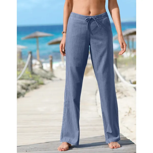 Široké nohavice z jemného denimu