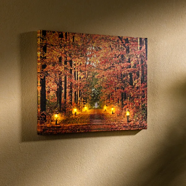 LED obraz Jesenný les