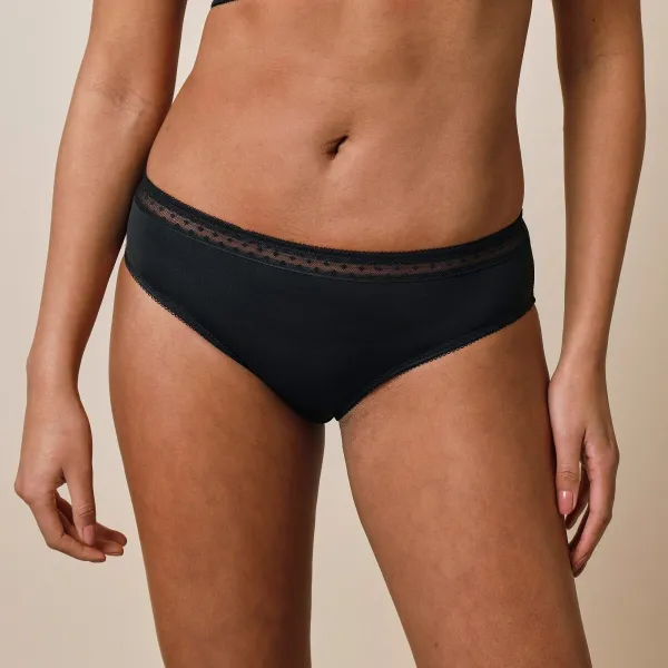Súprava 2 midi nohavičiek Paia zn. Confidence Lingerie® z mikrovlákna a vyšívaného tylu