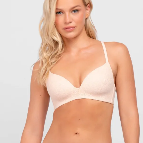 Diskrétna podprsenka s tvarovanými košíkmi Secret Lace Dorina, bez kostíc