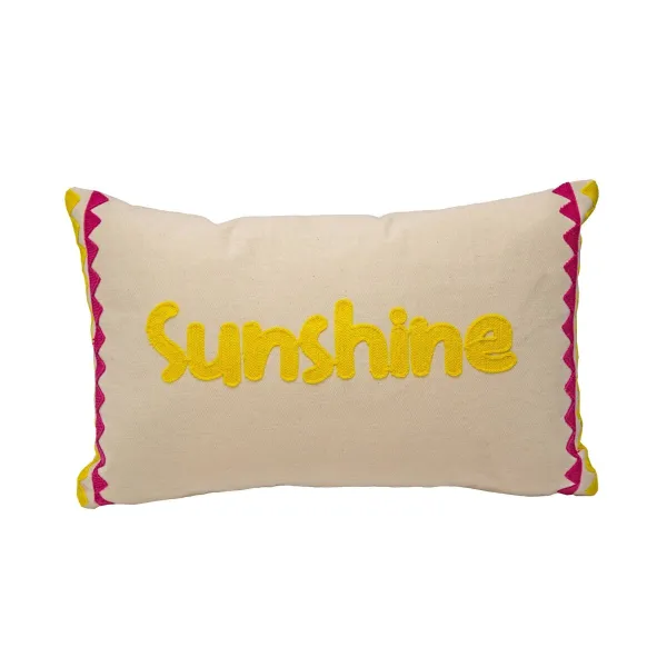 Obdĺžnikový vankúš s výšivkou Sunshine
